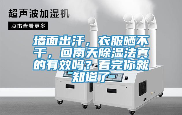 牆麵出汗，衣服曬不幹，回南天除濕法真的有效嗎？看完你就知道了