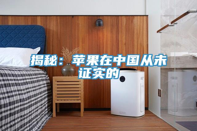揭秘：蘋果在中國從未證實的