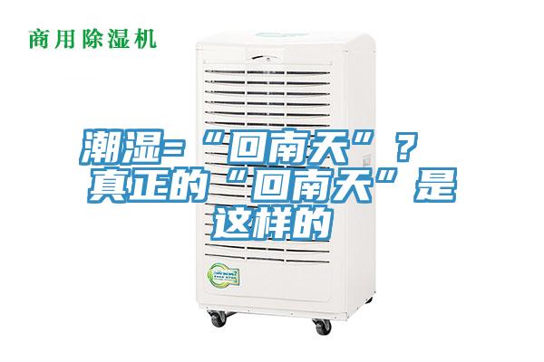潮濕=“回南天”？ 真正的“回南天”是這樣的