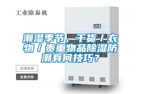 潮濕季節，幹貨／衣物／貴重物品除濕防潮有何技巧？