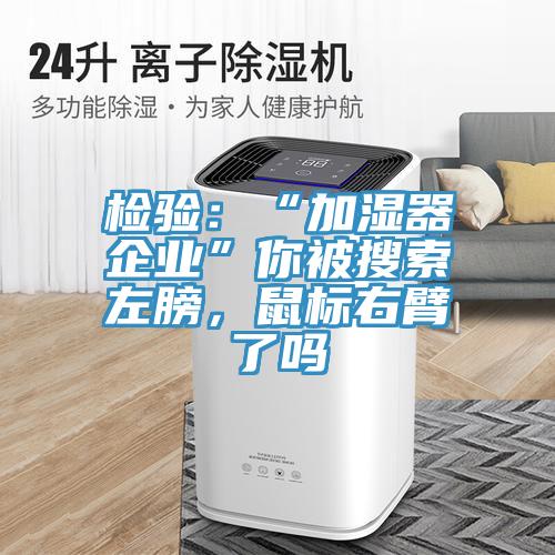 檢驗：“加濕器企業”你被搜索左膀，鼠標右臂了嗎