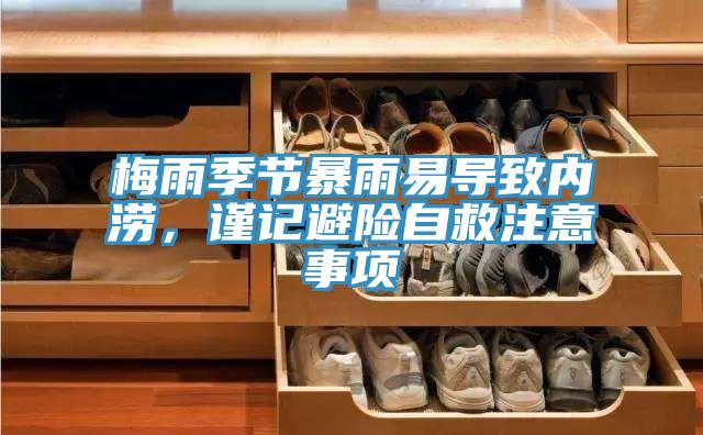 梅雨季節暴雨易導致內澇，謹記避險自救注意事項