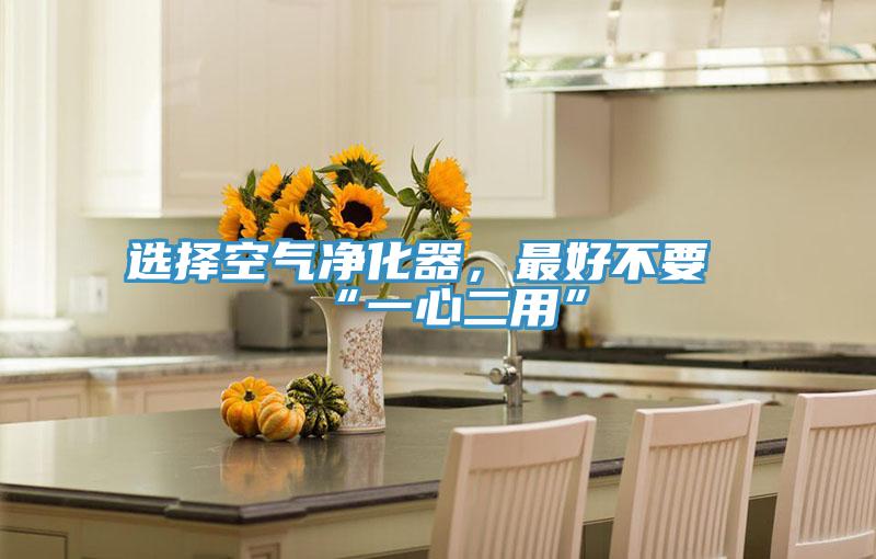 選擇空氣淨化器，最好不要“一心二用”