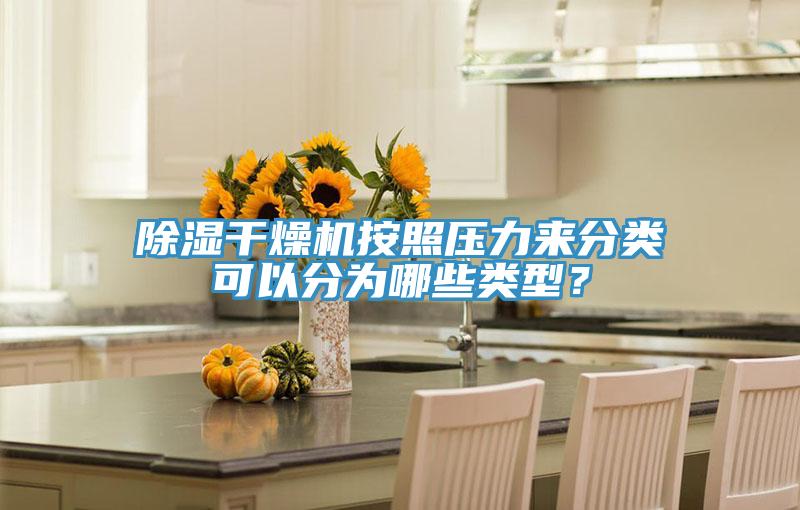 除濕幹燥機按照壓力來分類可以分為哪些類型？