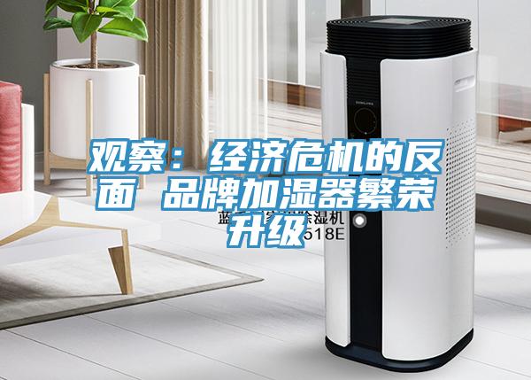 觀察：經濟危機的反麵 品牌加濕器繁榮升級