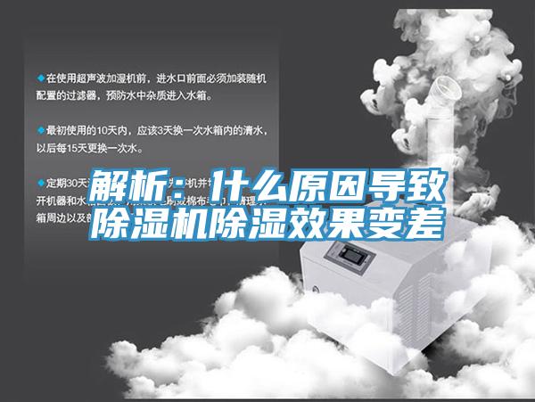解析：什麽原因導致草莓视频污污污污除濕效果變差