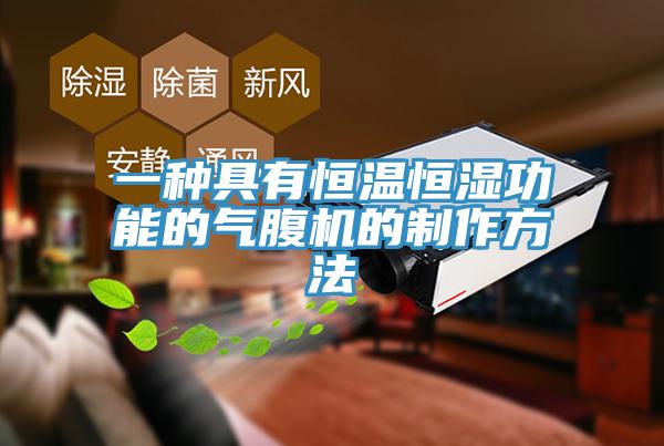 一種具有恒溫恒濕功能的氣腹機的製作方法