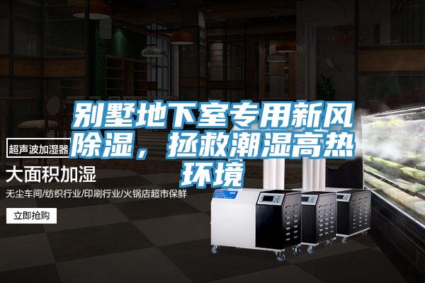 別墅地下室專用新風除濕，拯救潮濕高熱環境
