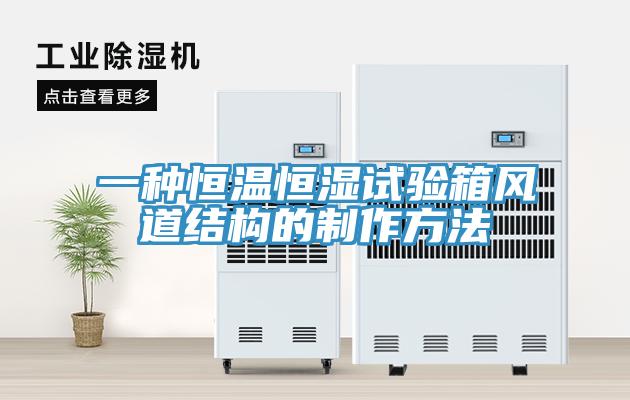 一種恒溫恒濕試驗箱風道結構的製作方法