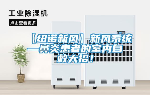 【紐諾新風】新風係統—鼻炎患者的室內自救大招！