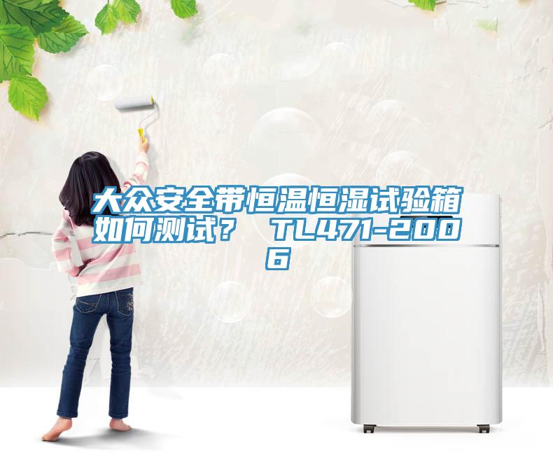 大眾安全帶恒溫恒濕試驗箱如何測試？ TL471-2006