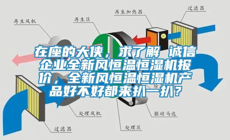 在座的大俠，求了解 誠信企業全新風恒溫恒濕機報價，全新風恒溫恒濕機產品好不好都來扒一扒？