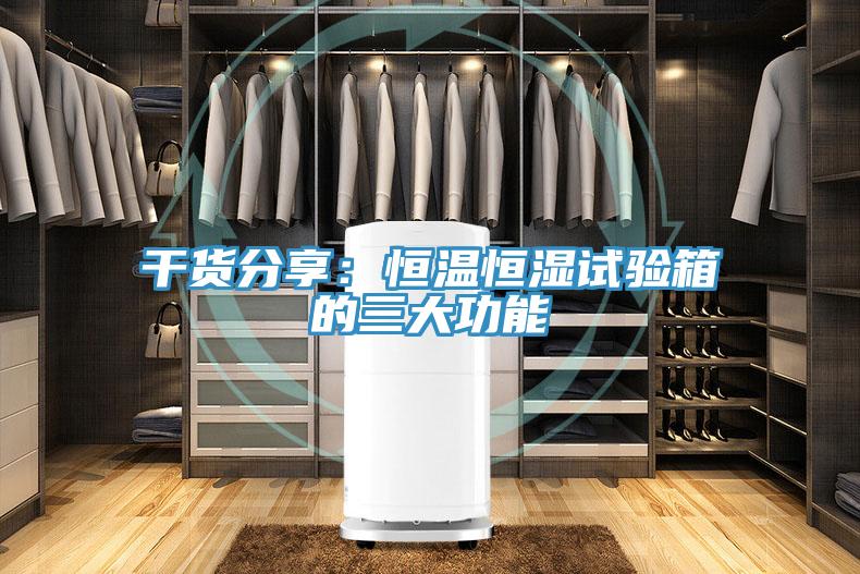幹貨分享：恒溫恒濕試驗箱的三大功能