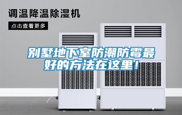 別墅地下室防潮防黴最好的方法在這裏！