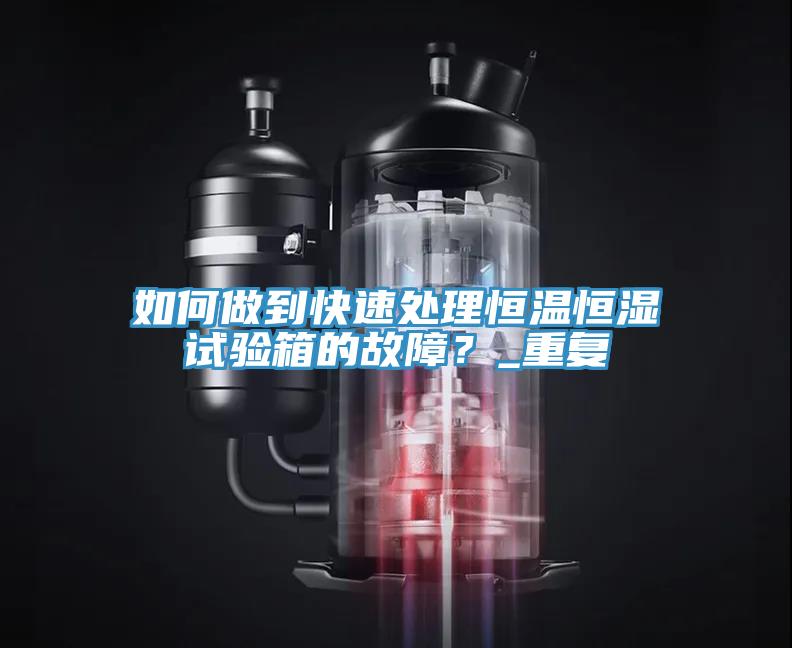 如何做到快速處理恒溫恒濕試驗箱的故障？_重複