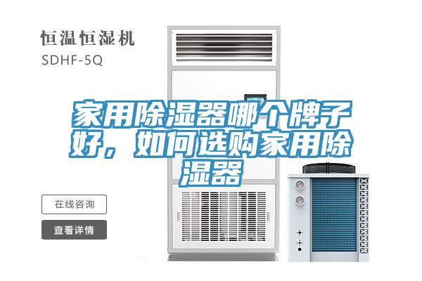 家用除濕器哪個牌子好，如何選購家用除濕器