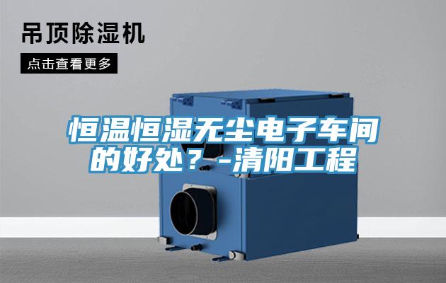 恒溫恒濕無塵電子車間的好處？-清陽工程