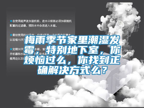 梅雨季節家裏潮濕發黴，特別地下室，你煩惱過麽，你找到正確解決方式麽？