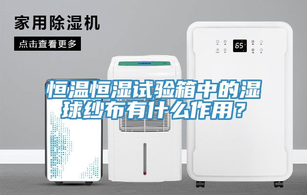 恒溫恒濕試驗箱中的濕球紗布有什麽作用？