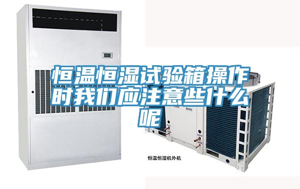 恒溫恒濕試驗箱操作時草莓视频黄污下载應注意些什麽呢