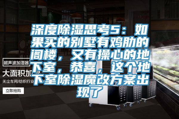 深度除濕思考5：如果買的別墅有雞肋的閣樓，又有操心的地下室，恭喜，這個地下室除濕魔改方案出現了