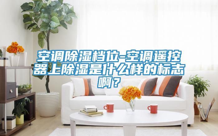 空調除濕檔位-空調遙控器上除濕是什麽樣的標誌啊？