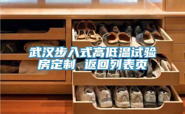 武漢步入式高低溫試驗房定製 返回列表頁