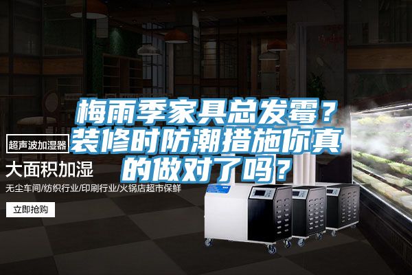 梅雨季家具總發黴？裝修時防潮措施你真的做對了嗎？