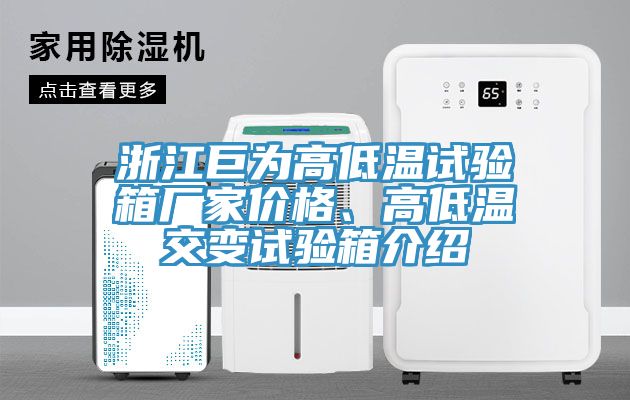 浙江巨為高低溫試驗箱廠家價格、高低溫交變試驗箱介紹